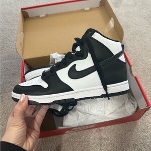 Nike Black and White High-Top Sneakers